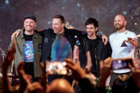 Coldplay performing in 2021