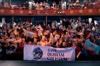 People attending a public meeting at Oldham Coliseum in a bid to save the venue