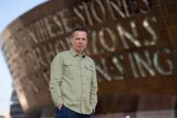 Graeme Farrow in front of Wales Millennium Centre