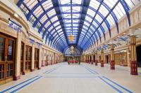 Interior of Blackpool Winters Gardens showing empty foyer