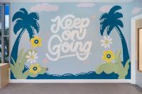 Art work saying 'Keep on Going'