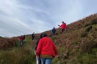 People on a outdoor trek