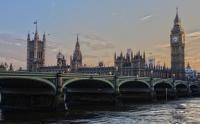 A photo of the Houses of Parliament in London