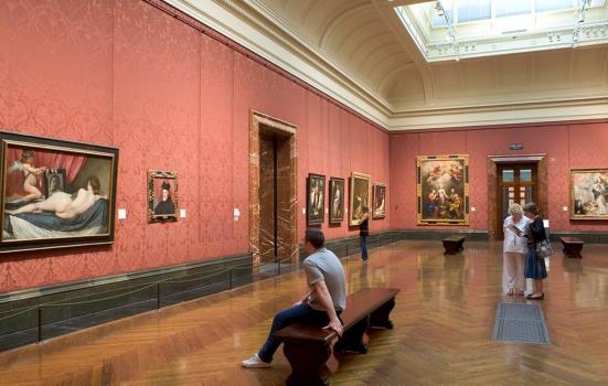 The interior of the National Gallery