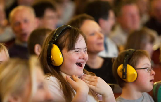 Disabled person in audience