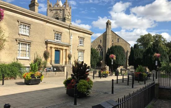 View of the entrance to Wisbech and Fenland Museum