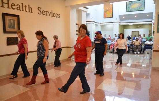 Image of dancers in hospital