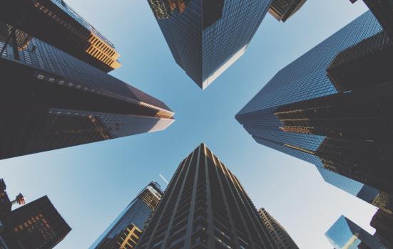 Photo of skyscrapers and blue sky