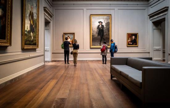 The interior of the National Gallery