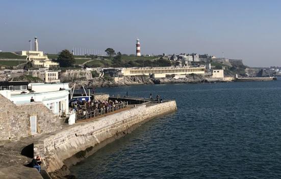 Plymouth Hoe from the sea