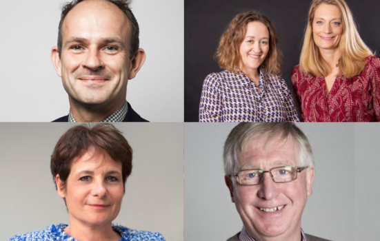 Clockwise from top left: Stuart Murphy, Ruth Hannant, Polly Payne, Dr Phil George and Elaine Bedell