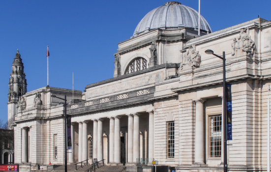 Exterior of National Museum Cardiff, Cathays Park, Cardiff.