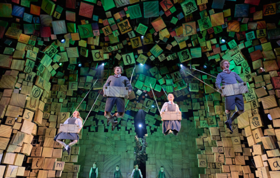 Matilda the Musical production photo, Cambridge Theatre, September 2021.