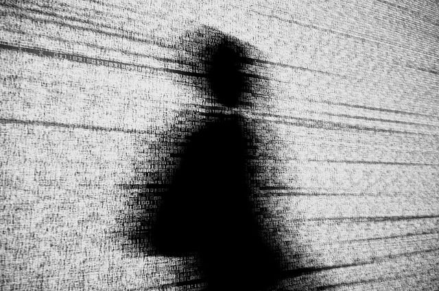 Image of data with a human shadow