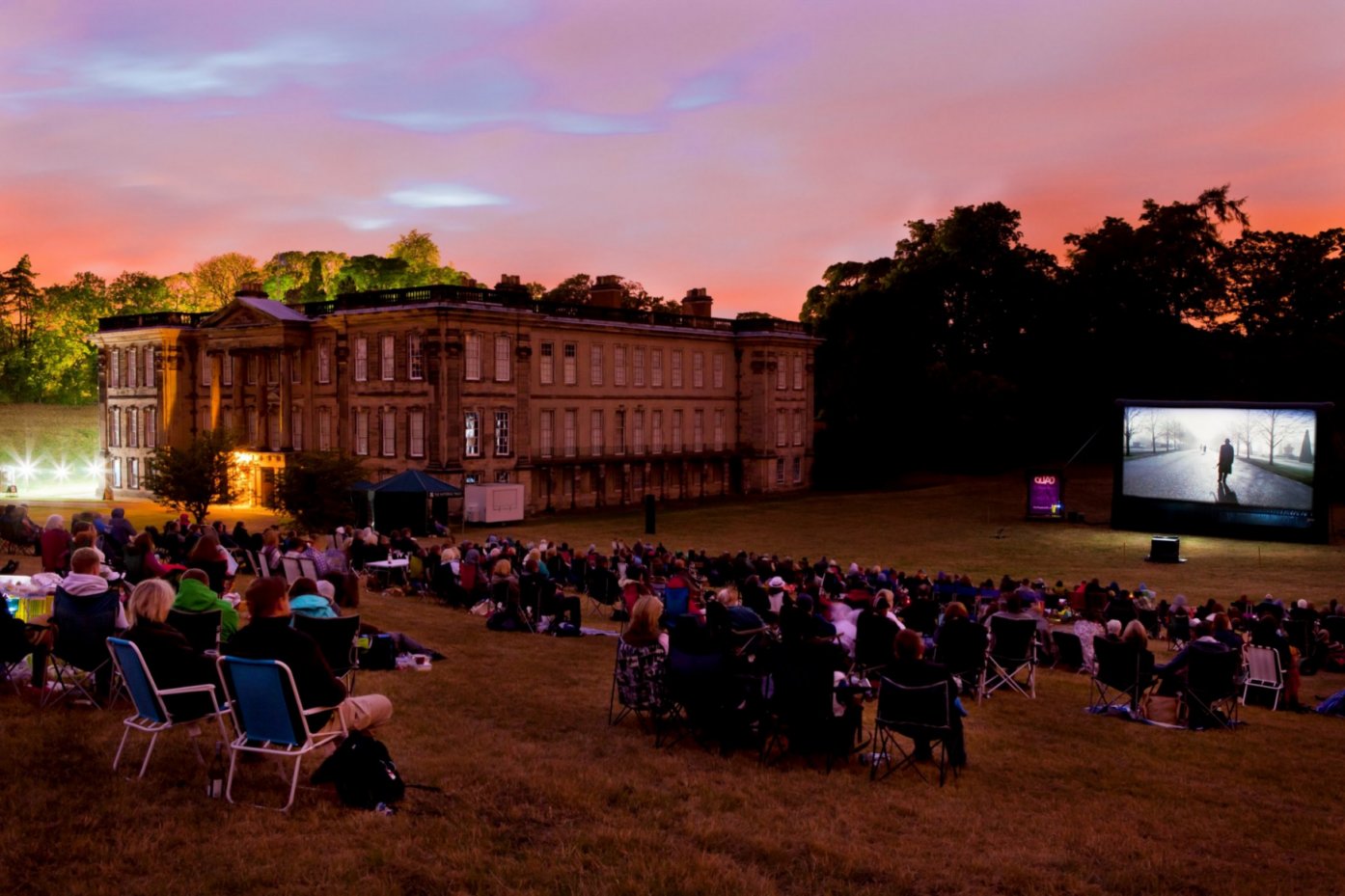 Photo of outdoor film screening