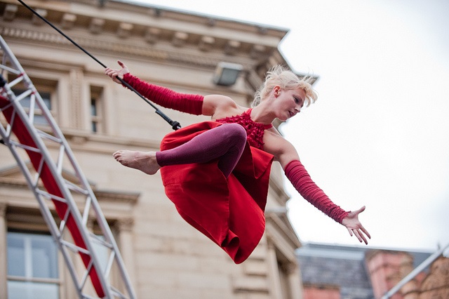 Photo of an aerial outdoor performance