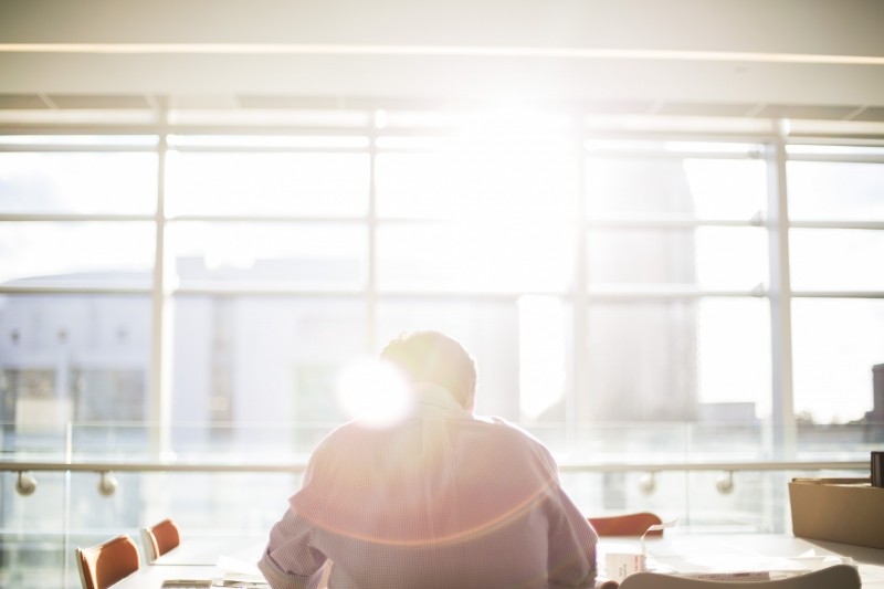 Photo of man reading