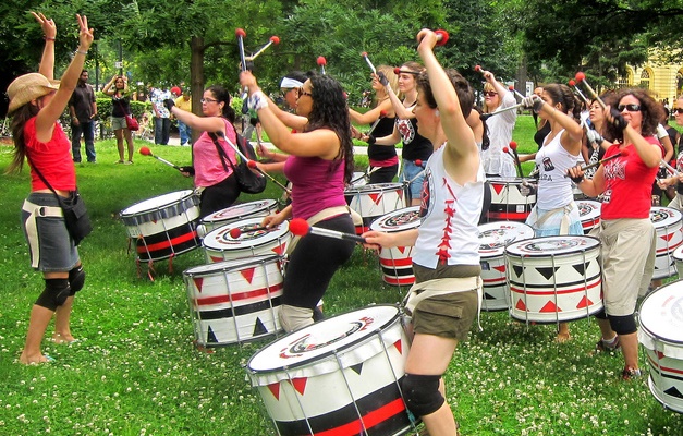 Photo of women drumming