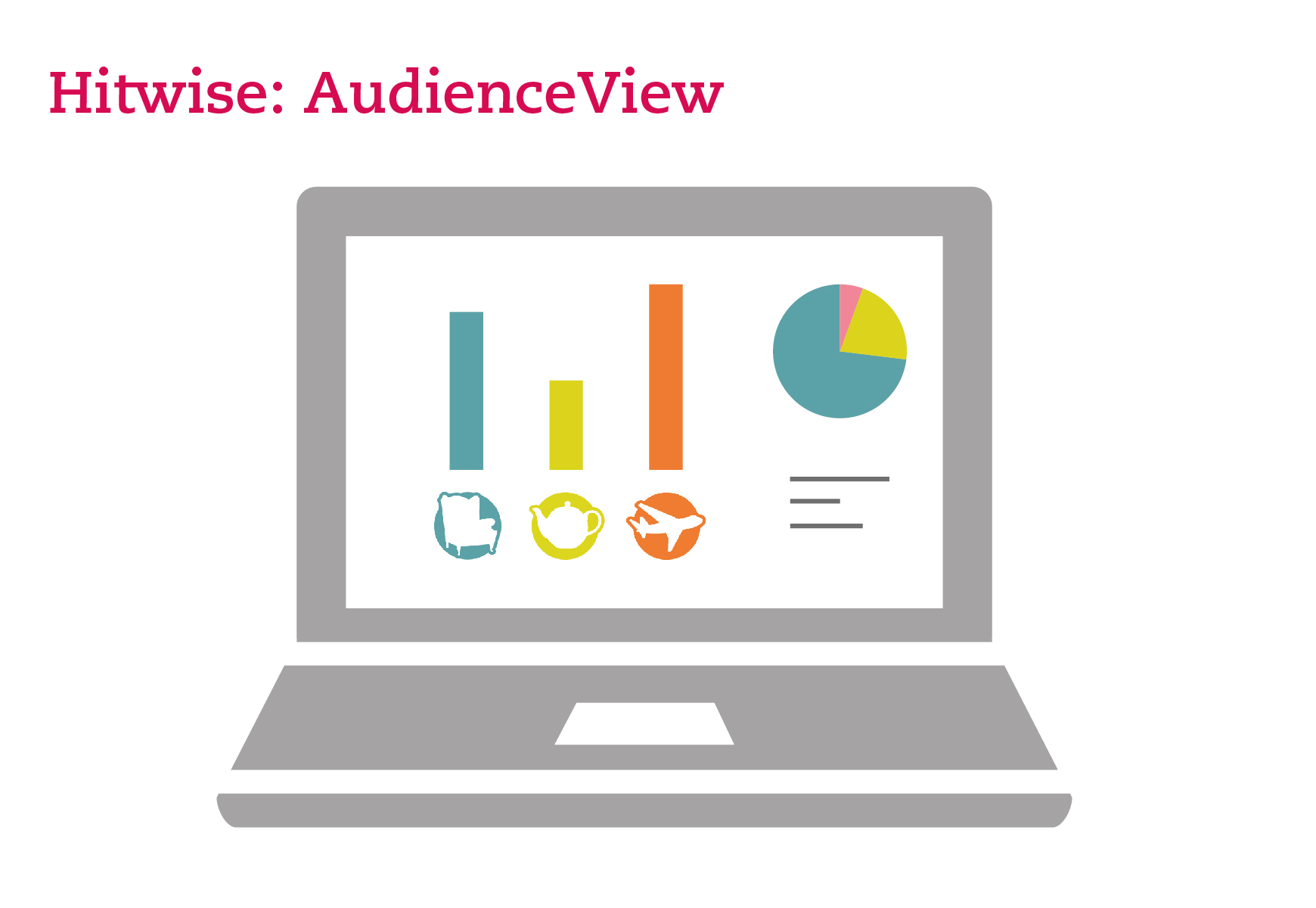 Graphic showing stats on a laptop screen