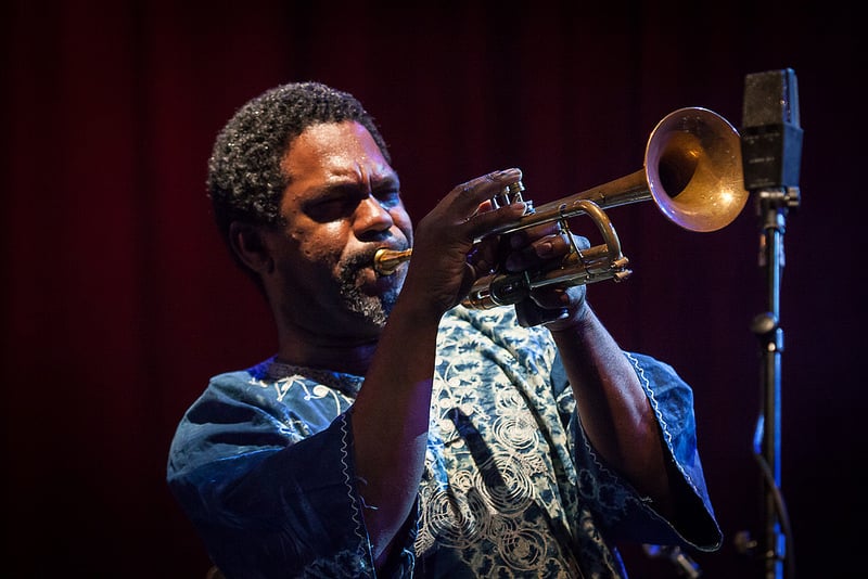 Photo of musician playing trumpet