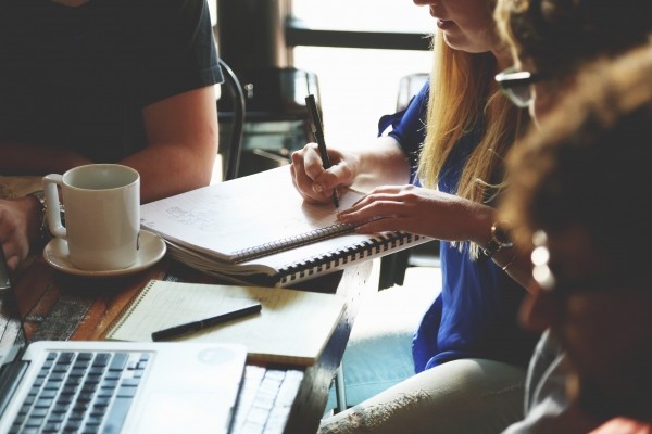 Photo of colleagues working together