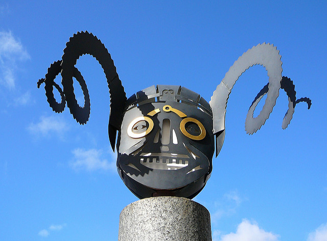 Photo of a mask at the Royal Armouries