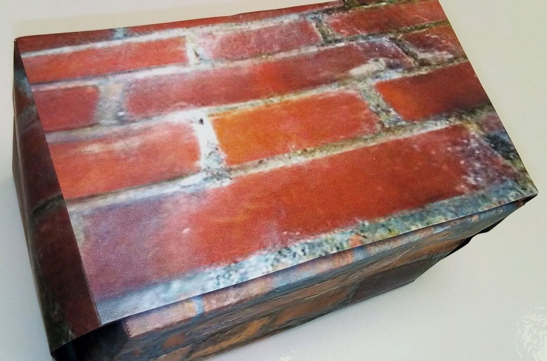 Photo of rows of red bricks