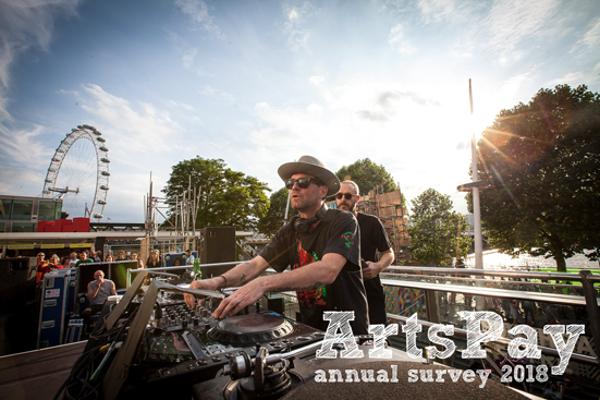 A DJ outside on London's South Bank