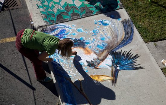 Photo of street artist