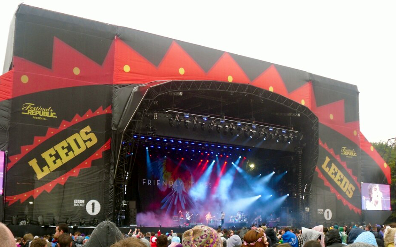 A stage at Leeds Festival