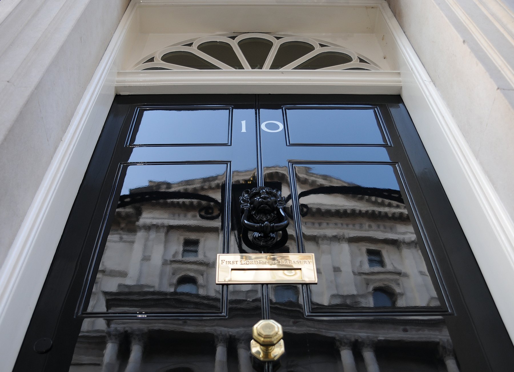 The door of Number 10 Downing Street