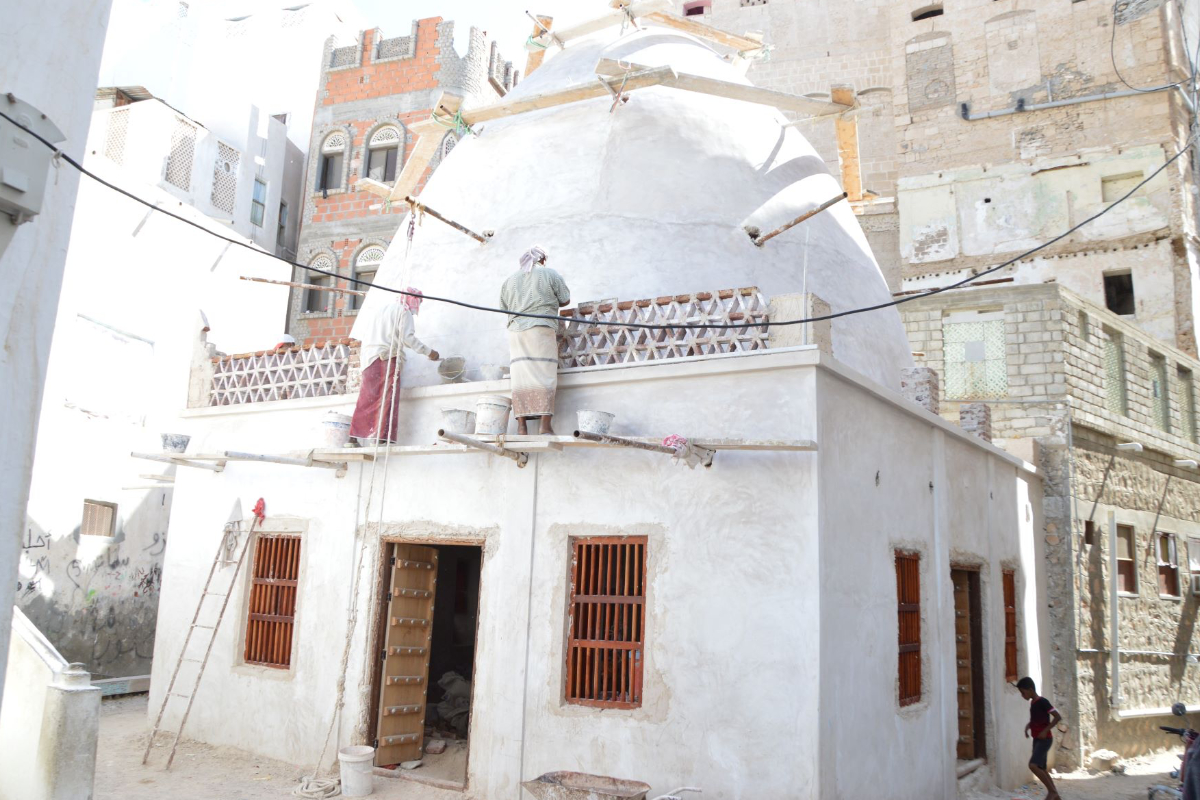 A cultural site being repaired with the support from the British Council’s Cultural Protection Fund