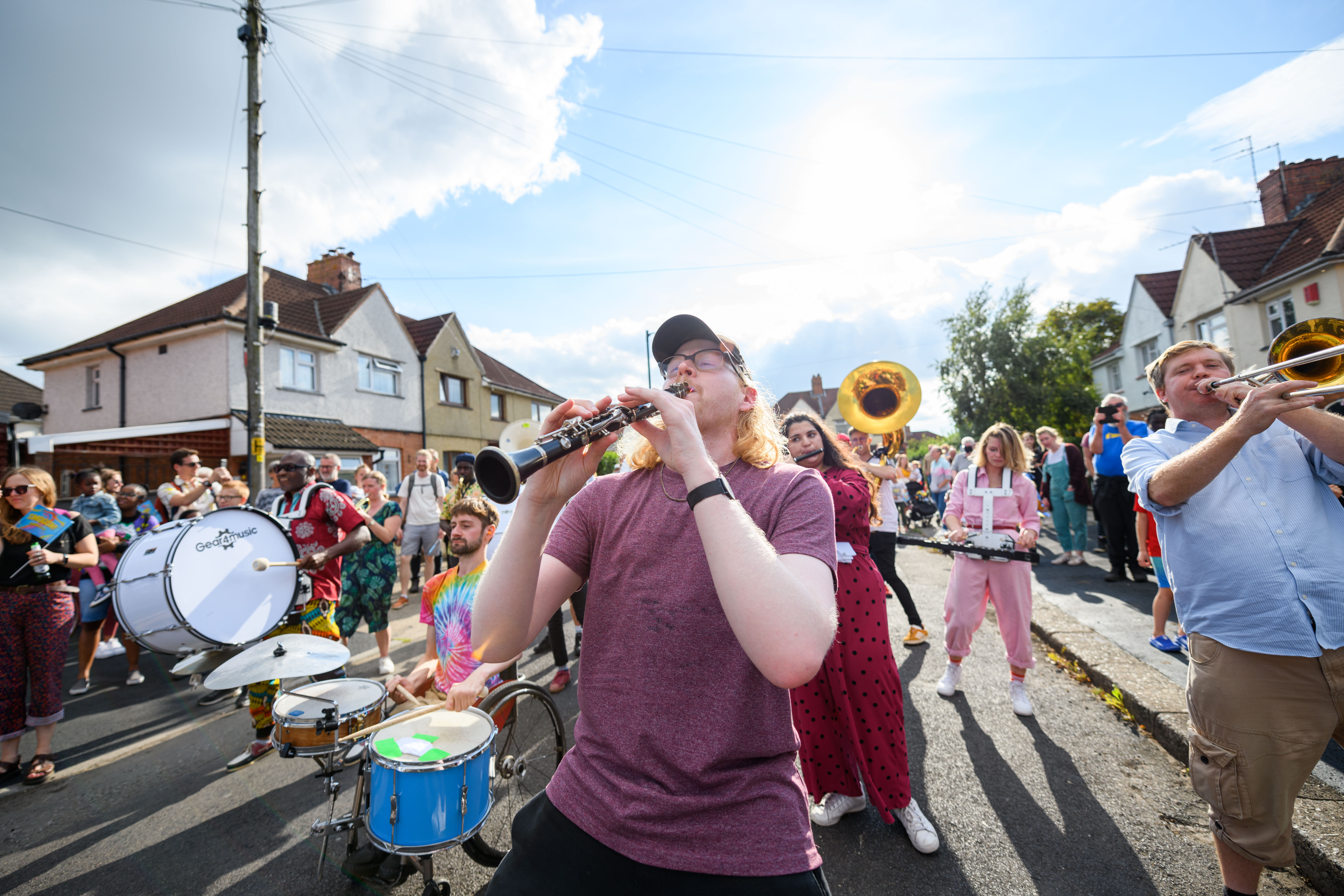 Paraorchestra playing in streets of Bristol