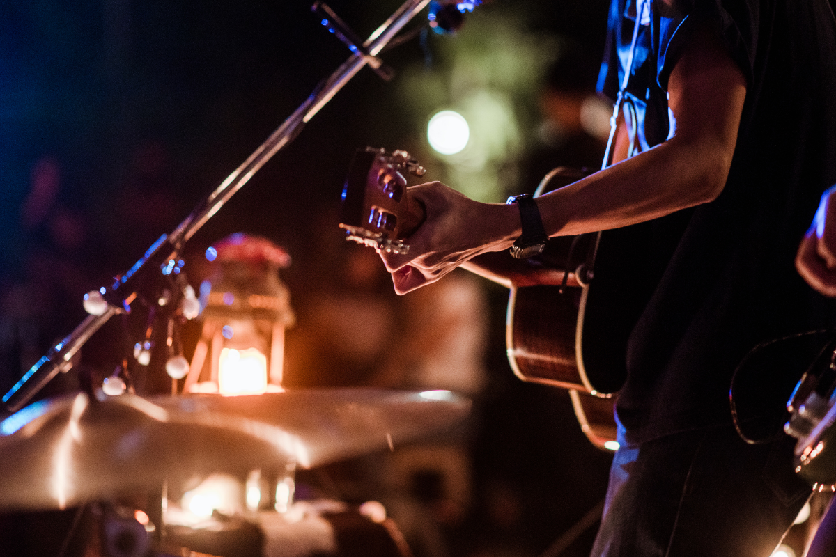 musician playing guitar