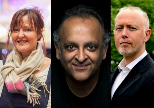 Julie Caplin-Grey, Ajay Chhabra, Mark Beaford. Three headshots edited together.