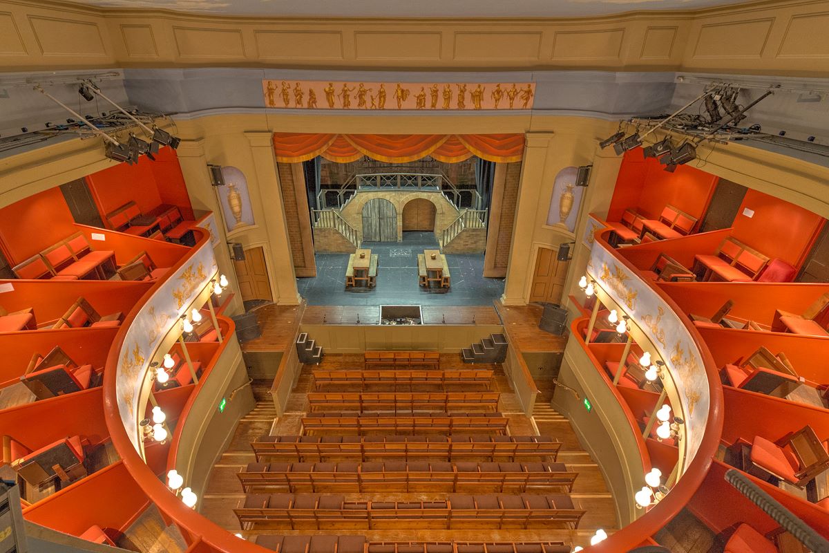 The interior of Theatre Royal Bury St Edmonds (Suffolk, England) taken from the 