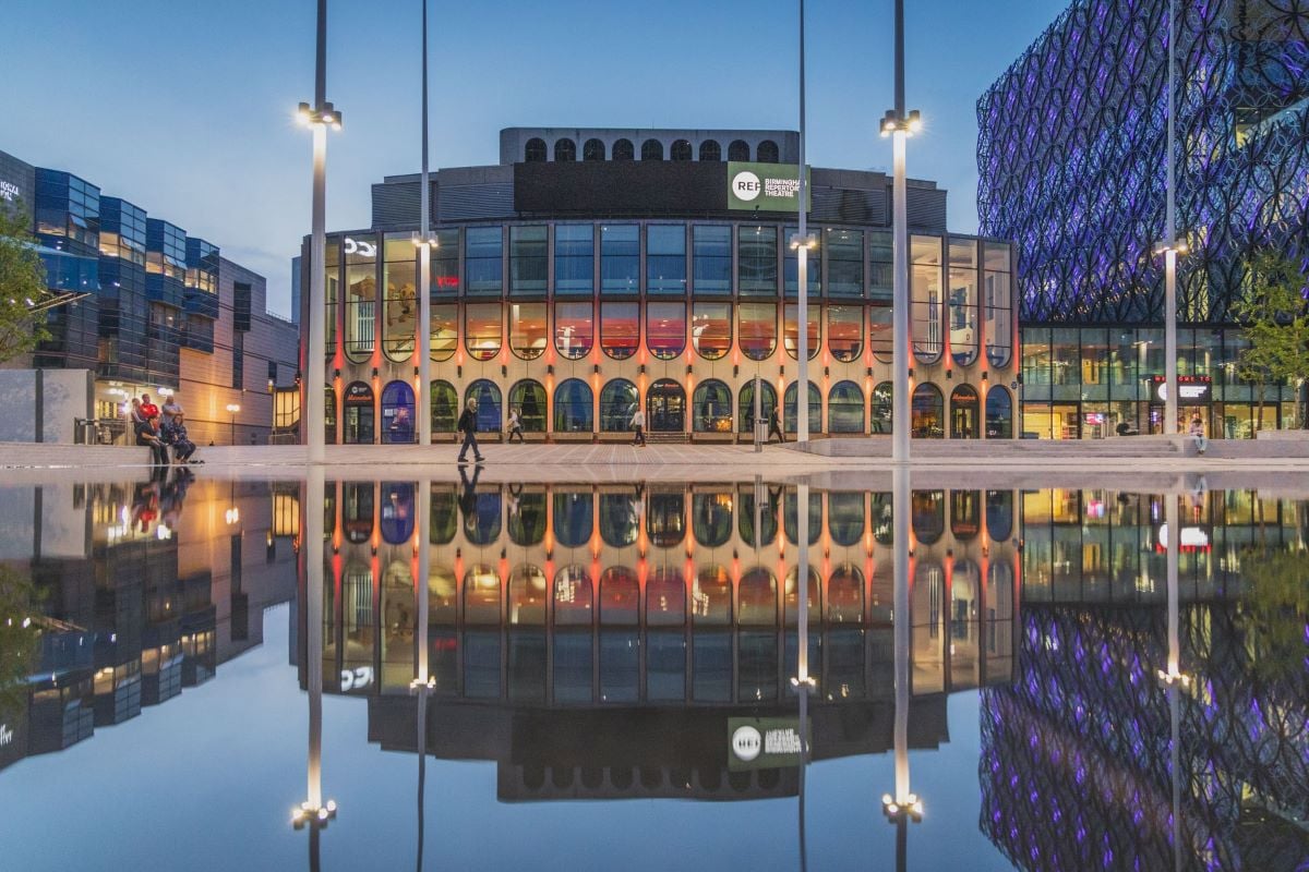 The exterior of Birmingham Rep Theatre