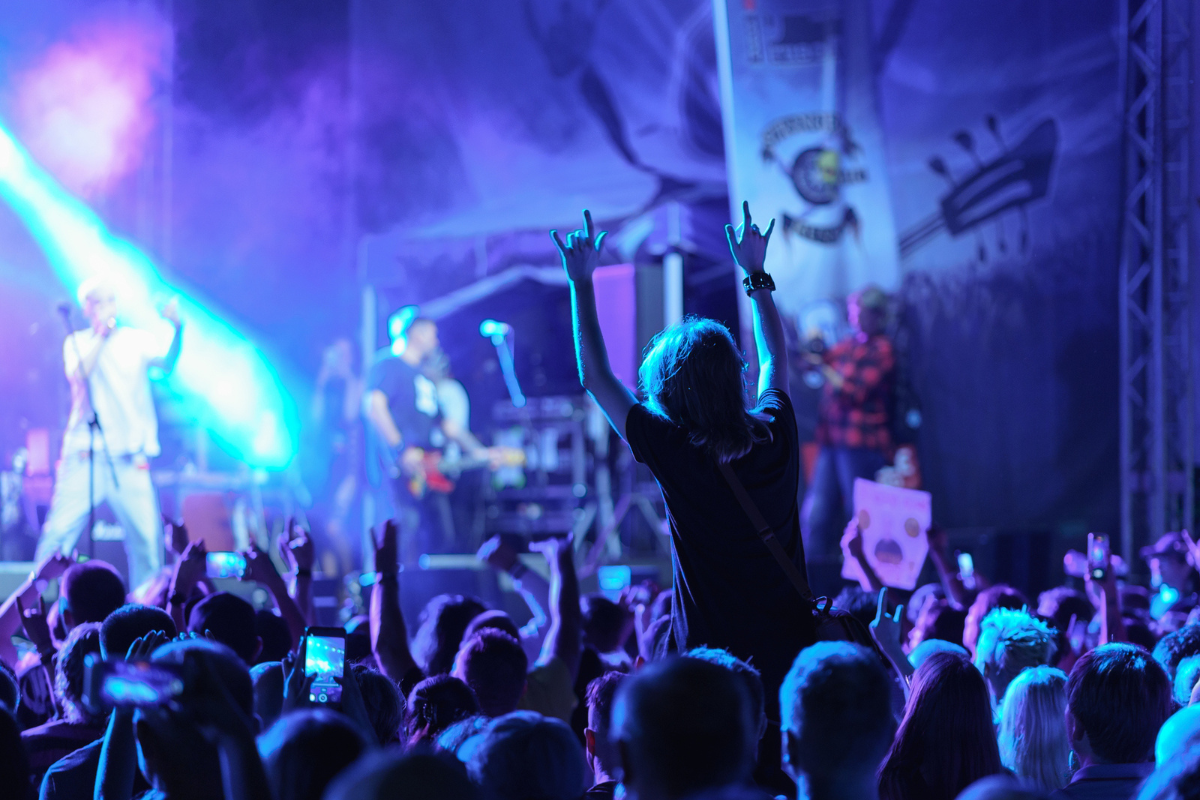 Crowd at a rock concert