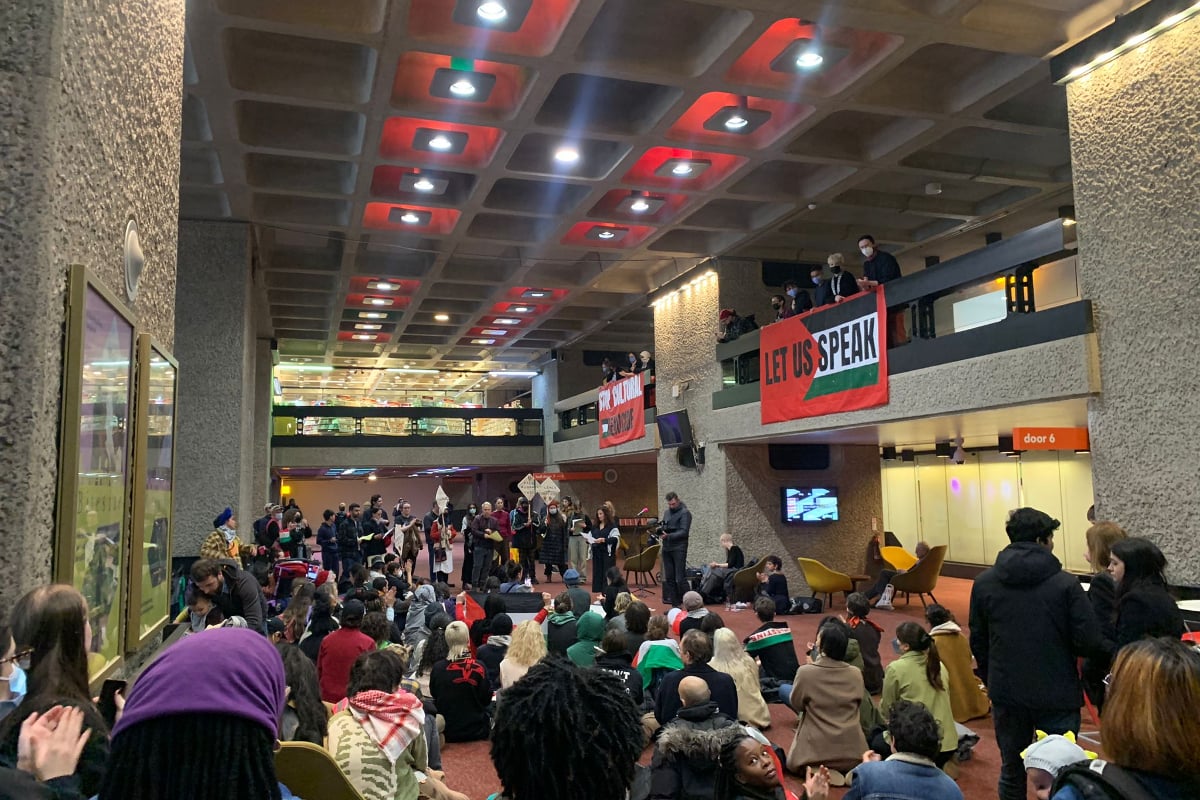 Protesters occupy Barbican