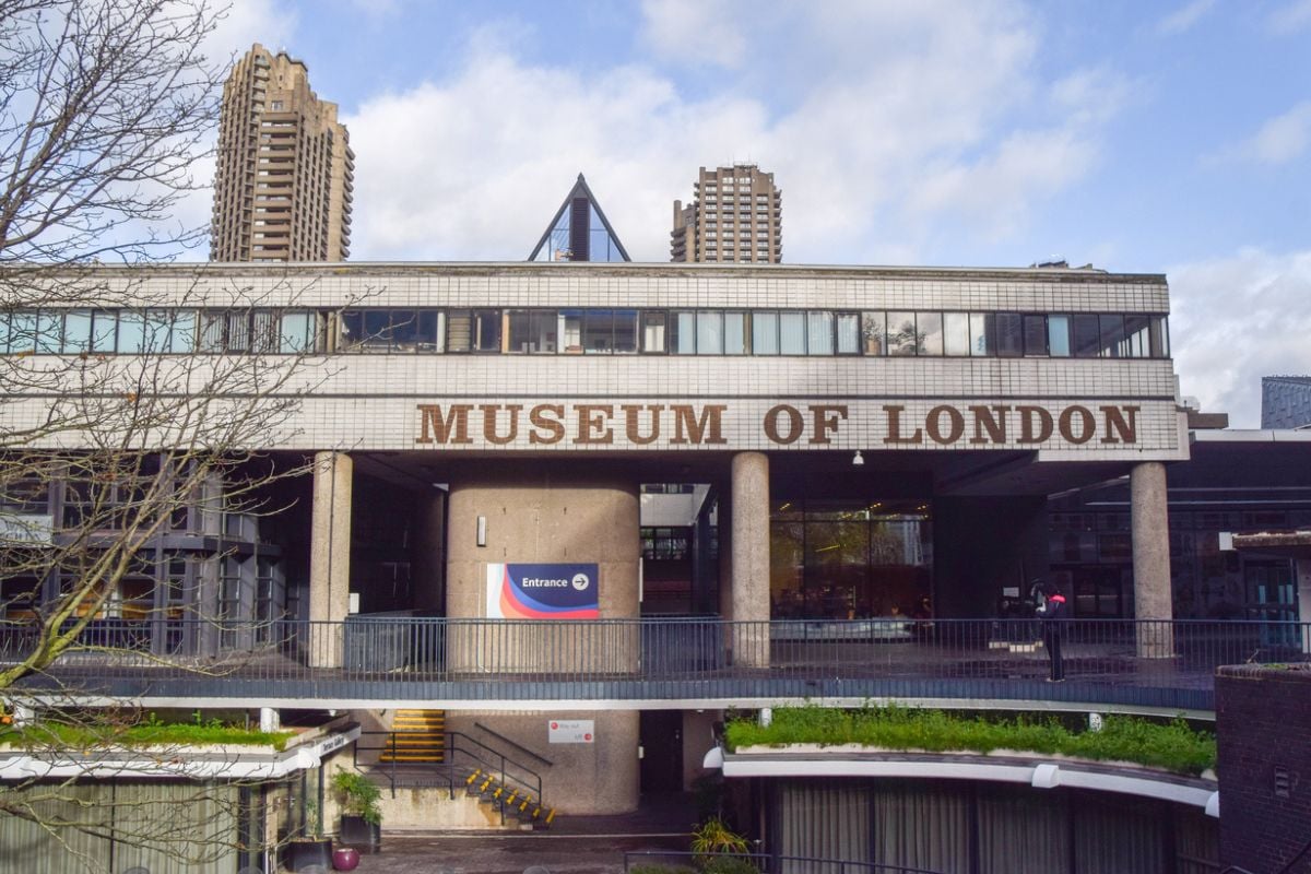 London, UK - November 23 2022: Museum of London exterior view, London Wall.