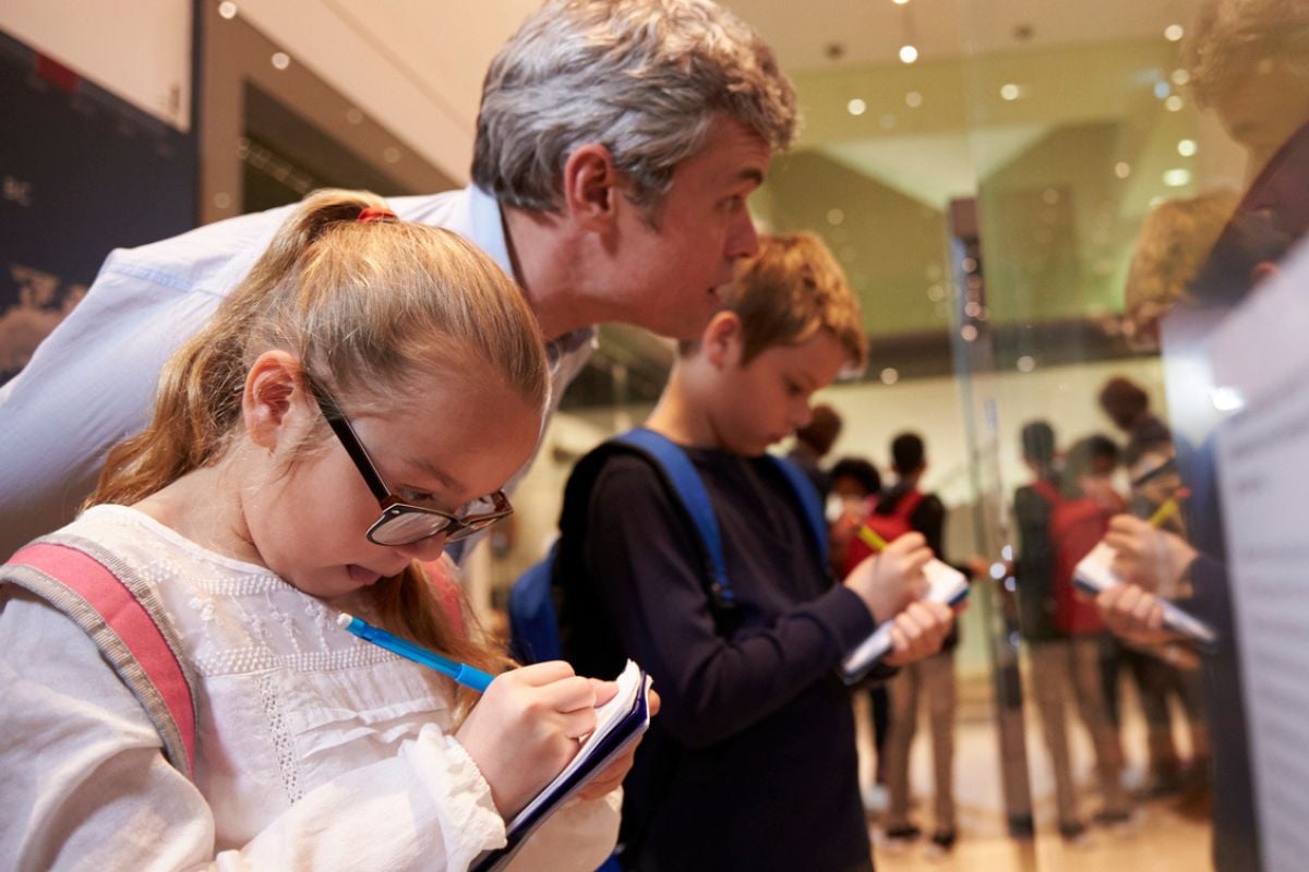 Pupils on a heritage school trip